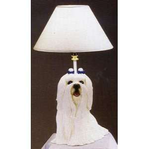Maltese Dogs Table Lamp