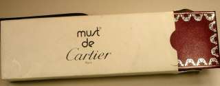 Must de Cartier Pen With Box & Certificate 1990 Vintage  
