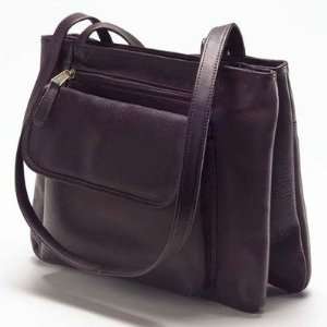  Clava Leather 5531CAFE Vachetta Two Pocket Handbag in 