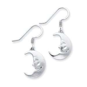  IceCarats Designer Jewelry Gift Sterling Crescent Moon Earrings