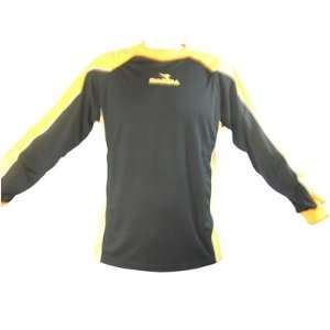  NEW Diadora Mens Yellow/Black Long Sleeve Jersey Sports 
