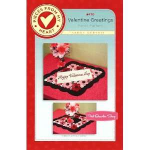 Valentine Greetings Tablemat Pattern   Pieces from my Heart 