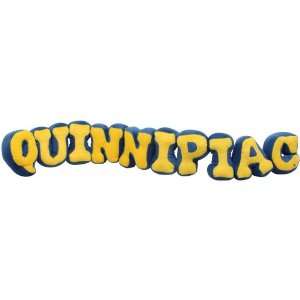   Quinnipiac Bobcats Gold Navy Blue Plush Spirit Name Pillow Sports