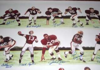   Browns Championship Team Lithograph Autographed by 24 Players  