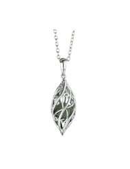 Ze Sterling Silver Caged Malachite Bead Pendant. 22 Cable Chain.