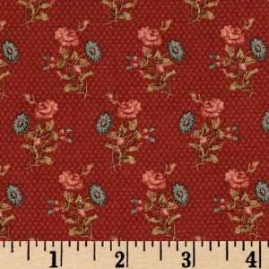  43 Wide Pennock Album Flower Dots Red Fabric By The Yard 
