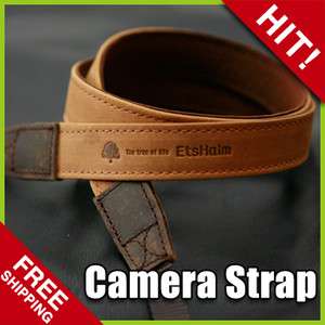   Vintage 20 TAN Leather Camera Strap for Canon Nikon SONY Fuji DSLR SLR