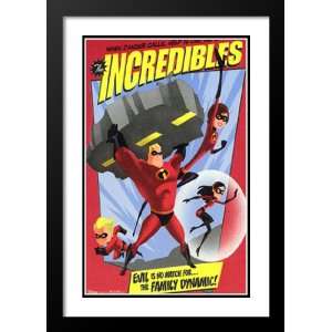 The Incredibles 20x26 Framed and Double Matted Movie Poster   Style B