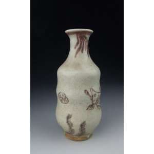 Red Underglaze Porcelain Vase with fish and waterweed pattern, Chinese 