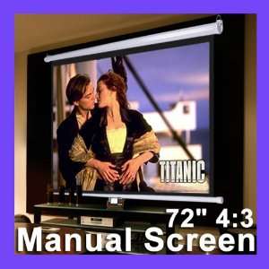  72 43 Manual Pull Down Projector Projection Screen Self 