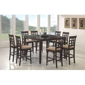 Coaster 5 Piece Counter Height Dining Room Set   Rich Cappuccino 