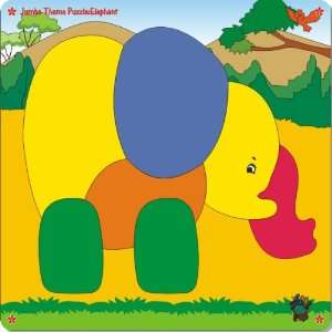  Jumbo Theme Puzzle with Knobs   Elephant Toys & Games
