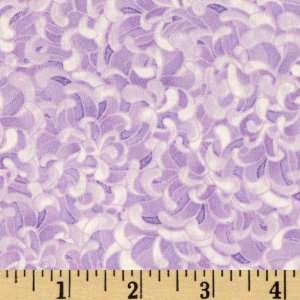 44 Wide Elizabeth Anne Floral Texture Purple Fabric By 