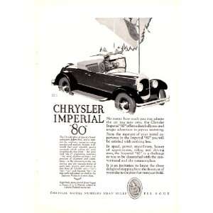   Chrysler Imperial 80 Artist Frank Quail Original Vintage Car Print Ad