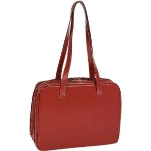   Evanston W Series Leather Ladies Briefcase With Removable Sleeve   Red