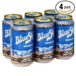 Blue Sky Natural Root Beer 6 pack, 12 ounces (Pack of4)