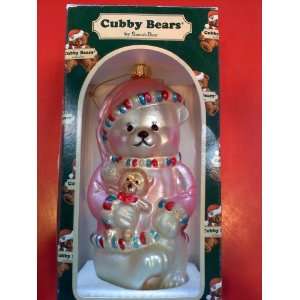 Cubby Bears European Stlye Glass, Bedtime 