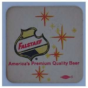  Beer Coaster Falstaff 1960`s 2 Sided Square 3 3/8 
