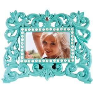  Turquoise 6x4 Photo Frame with Pearls Beauty
