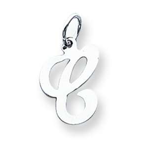  Sterling Silver Stamped Initial C Charm Jewelry