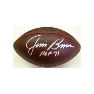  Jim Brown Autographed Official Duke NFL Football with HOF 
