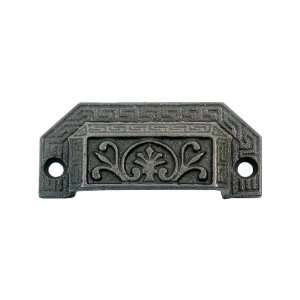 Cast Iron Neo Classical Bin Pull With Antique Pewter Finish