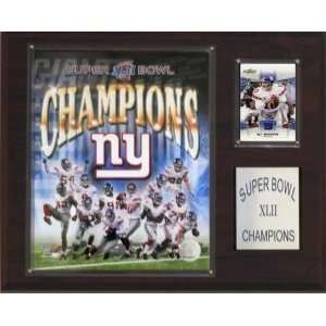  New York Giants Super Bowl XLII Champs 12x15 Plaque 