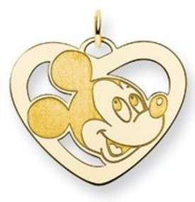 Gold over Sterling Silver Mickey Mouse Charm / Pendant  