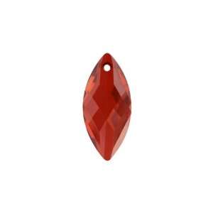  6110 30mm Navette Pendant Crystal Red Magma Arts, Crafts 