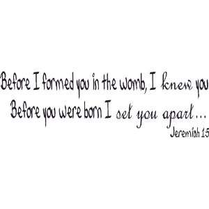 Jeremiah 15, Before I Formed You I Knew You, Set You Apart, Vinyl 