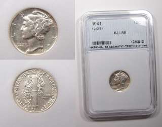 1942/41 Dime RARE AU/UNC. P 60  