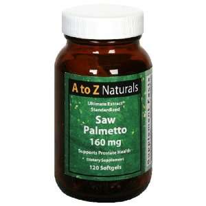  A to Z Naturals Saw Palmetto, 160 mg, Softgels , 120 