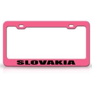  SLOVAKIA Country Steel Auto License Plate Frame Tag Holder 