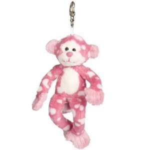  Ida Pink Dot Monkey Fuzzle Keychain Toys & Games