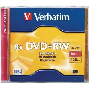 Verbatim DataLifePlus 8x DVD+RW Media. DVD+RW 4.7GB 8X BRANDED SURFACE 