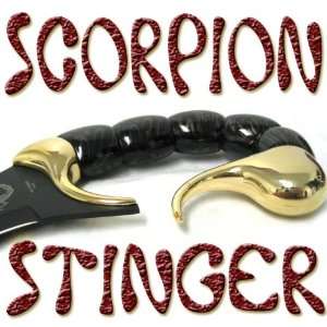  Black Scorpion Stinger Fantasy Dagger Knife W/ Plaque 