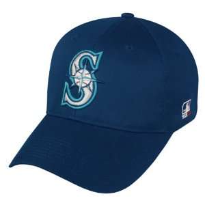 MLB ADULT Seattle MARINERS Navy Blue Hat Cap Adjustable Velcro TWILL 