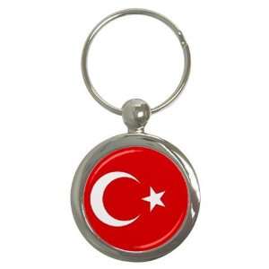 Turkey Flag Round Key Chain