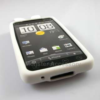 White Bunny Soft Skin Gel Silicone Case Cover For HTC Evo 4G  