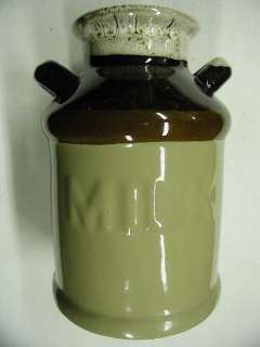 Vintage Clay Pottery Milk Can Jar Vase No Chips or Cracks Free 