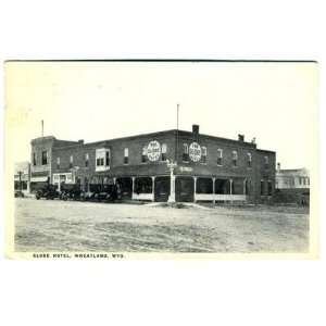  Globe Hotel Postcard Wheatland Wyoming RPO Cancel 1920 