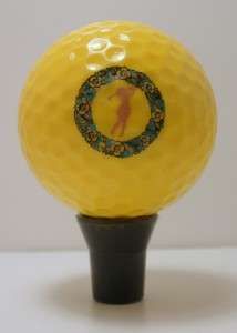   GOLDEN GIRL circle wreath and woman golfer stamped on itMade by RAM