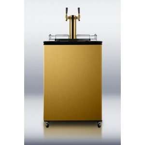   Beer Dispenser With Dual Tap System Automatic Defrost Kitchen