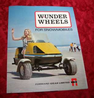 vintage 1970s WUNDER WHEELS Snowmobile Advertising Brochure ATV retro 