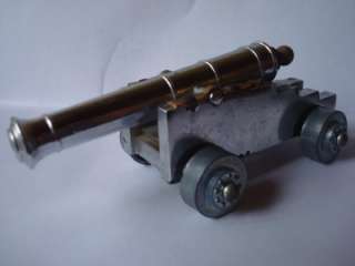 Vintage mini Toy Diecast Cap Gun Navel Cannon Made in Italy  