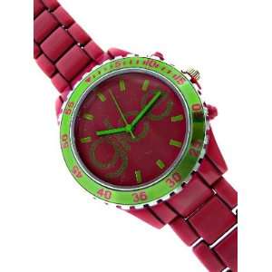  Glee Watch Pink Band Green Color Face Electronics