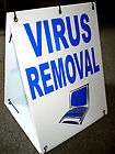 VIRUS REMOVAL Sandwich Board Sign 2 sided Kit NEW For Computer Repair