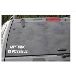  ANYTHING IS POSSIBLE  window decal 