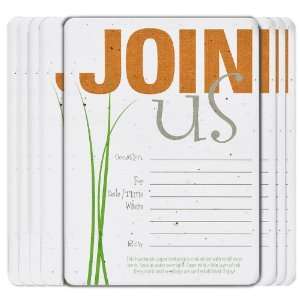  Bloomin Seed Paper Fill In The Blank Join Us design Invitations 