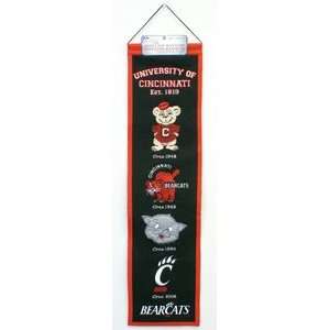 Cincinnati Bearcats UC NCAA Wool 8 X 32 Heritage Banner